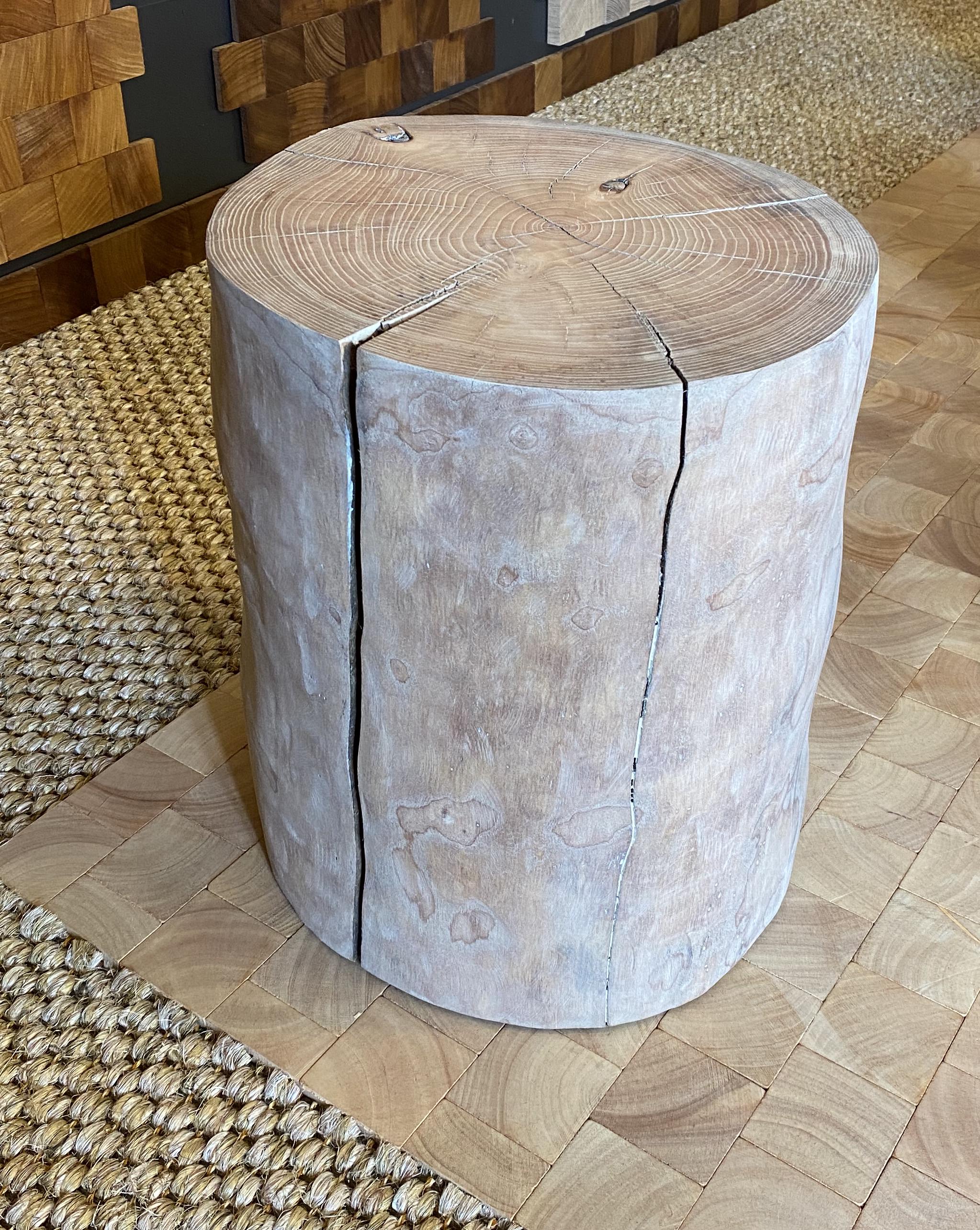 Tabouret Billot Rond en chêne massif – Image 3