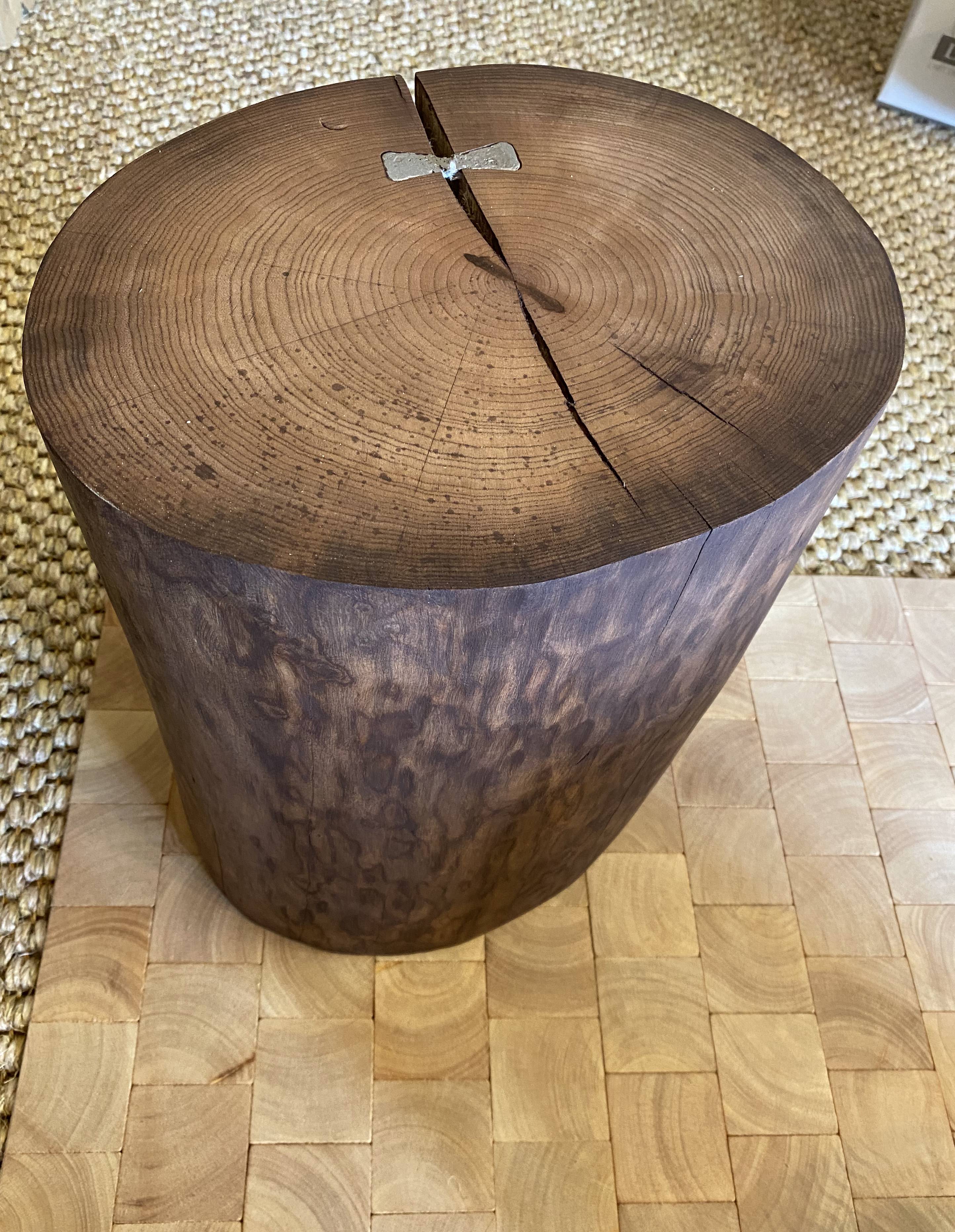 Tabouret Billot Rond en chêne massif – Image 4