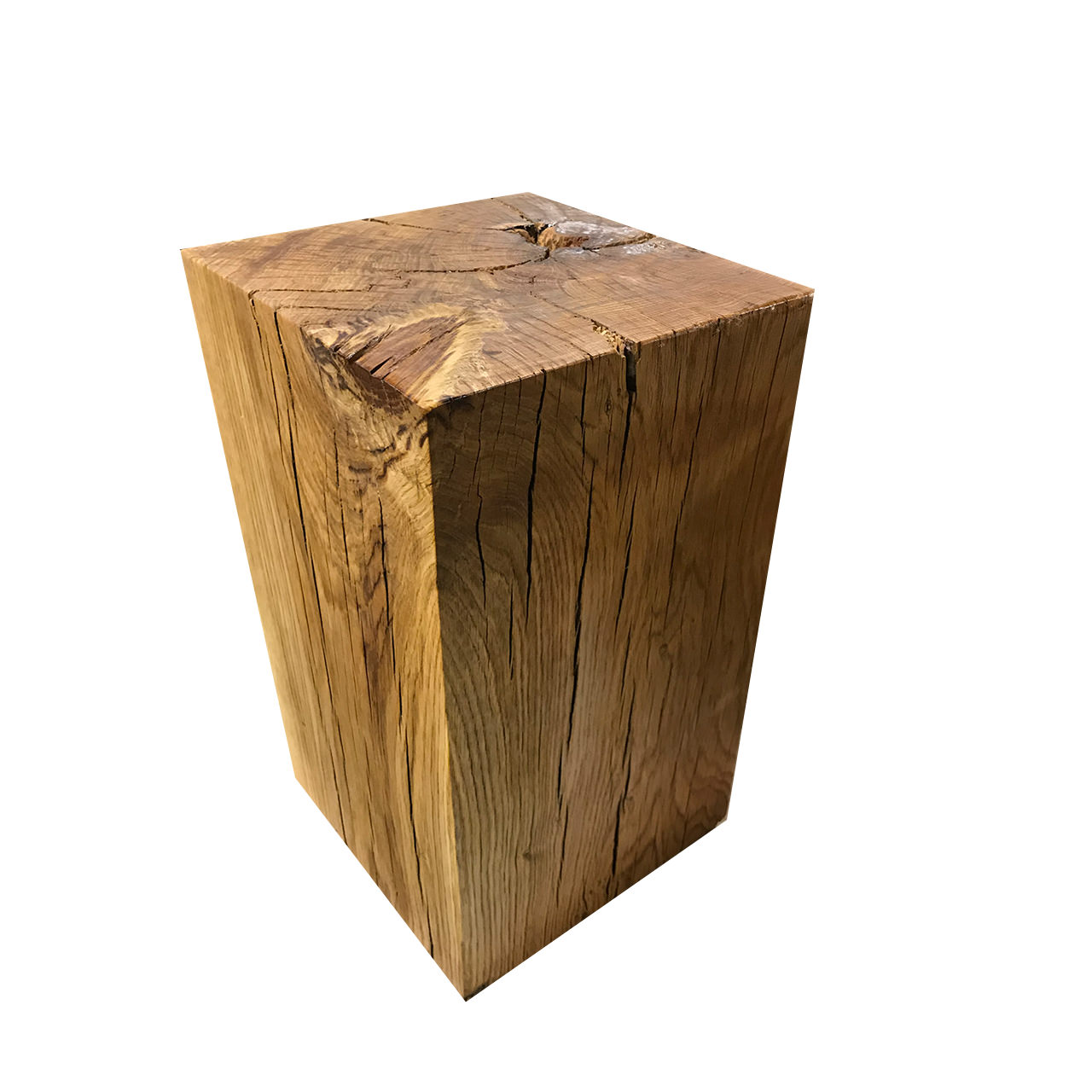 Tabouret Billot Carré en chêne massif – Image 3