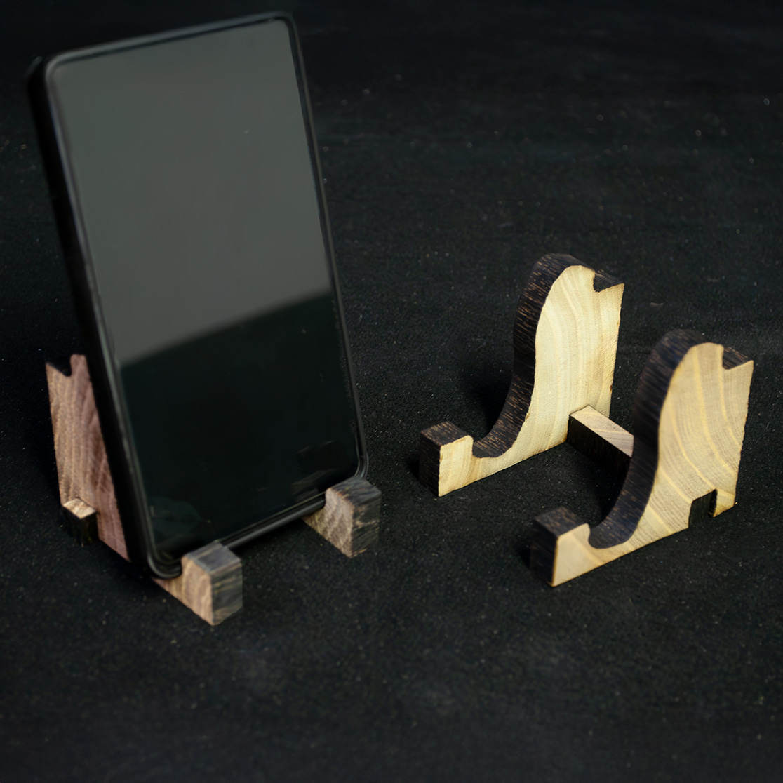 Support de téléphone en bois de bout – Réemploi de parquet – Image 6