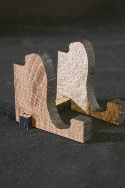 Support de téléphone en bois de bout – Réemploi de parquet