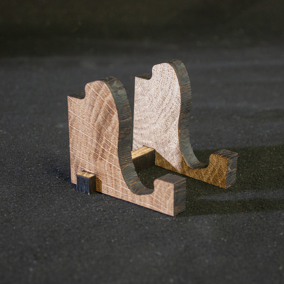 Support de téléphone en bois de bout – Réemploi de parquet