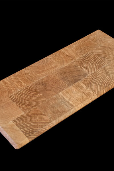 Dessous de plat rectangulaire en bois de bout personnalisable